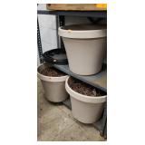3 ct. Planters with Mulch