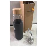 Veegoal beverage bottle.  Glass.