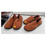 2 Pair - Flannel Lined Slippers (Med)