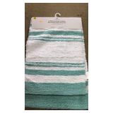2piece cotton reversible bath rugs set. 17x24 &