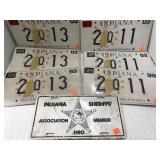 Lot of 7 License Plates