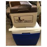 2 Smaller Coolers. One Coleman.