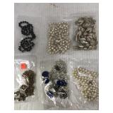 Vintage Lot of Necklaces & Napkin Holder