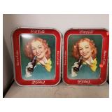 2 ct. - Vintage Metal Coca Cola Trays
