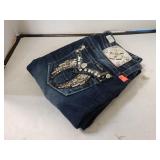 MissMe Mid-Rise Slim-Boot Jeans (Size 28)