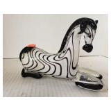 Glass Zebra Decorative Piece