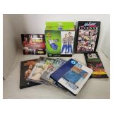 Group Lot of Exercise DVDs, Sauna Suit, etc