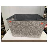 9 Glass Jars & A Brocaded Storage Bin