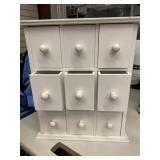 Painted Cabinet 9 Drawers. Cabinet 14 x 7 x 16