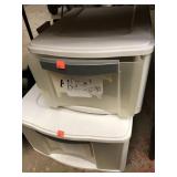 2 One Drawer Plastic Storage Boxes