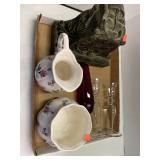 Misc Glassware, Including Candle Holders