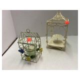 Lot of two decorative candle holders