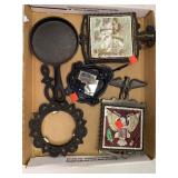 Lot of five metal trivets