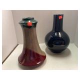 Lot of two ceramic vases.  Each approximately 12