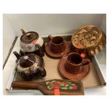 Miscellaneous lot includes two teapots, two