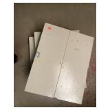 Three 19"x15" wooden boxes each 3" deep