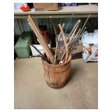 Nail Keg W/ Metal Rings W/ Sticks In It