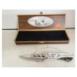 Ornate Deer Knife & Case