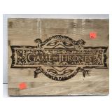 Game of thrones Bamboo cutting board. 12x9in.