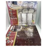 Lot of 2 - Wallpaper & Floor stencils.