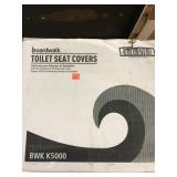 Toilet seat covers.  20 sleeves of 250 covers.