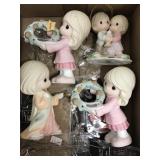 Precious Moments lot w/costume jewelry.