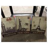 Metal wall decor.  14x11in