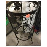 Wrought iron plant stand. (?)