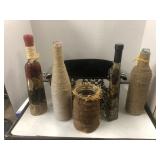 Wine Bottle Decor Pieces & Carrying Bag