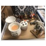 Assorted Figurines & Candle Holders