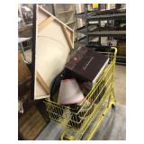 Cart of Assorted Items - Canvas Painting, Tennis