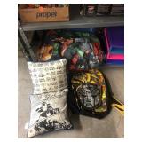 Star Wars Pillow, Transformers Backpack, & Marvel