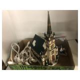Victorian Village Cathedral, Lights, & Figurines