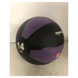 14 lb. Medicine Ball Amazon Basics - approx. 9