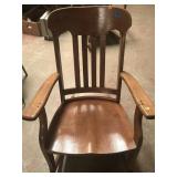 Old wood rocker.  Vintage.  Heavy.