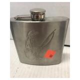 Flask. Stainless.  6oz. Fishing theme