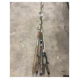 Lot of 5 fishing poles
