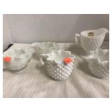 5 pc Milk Glass. Some hobnail.