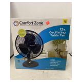 New 12 inch oscillating table fan