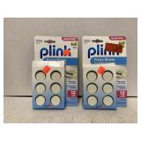 Two packs of Plink fizzy drain cleaner tablets