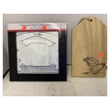 Two cutting boards. One tempered glass.  One wood