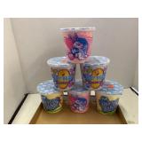 Six - 1 oz containers of cotton candy