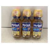 Three 8oz bottles NyQuill honey flavored Cold and