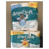2 pkgs. Angel Soft Toilet Paper. 1 - 9 Big Rolls.