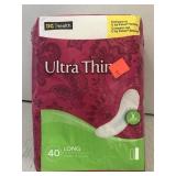 Ultra Thin. Sanitary Pads.  40 / pkg.