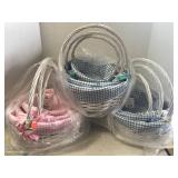 9 Lined Baskets, 3 sizes