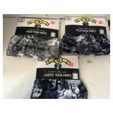 3 pr. Yoga Pants, 2- 3x, 1- L.