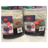2pkg. Hanes,  Nylon Briefs. Ladies size 3XL/10.
