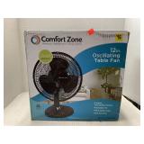 Comfort Zone 12 in. Oscillating Fan