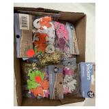 Flat of Foam Stickers, Sequins, & other Craft
